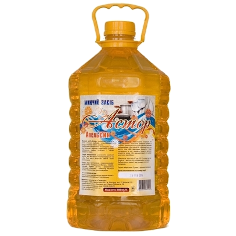 Засіб для ручного миття посуду АСТОР Апельсин, 5л